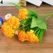 Shulemin 1 Bunch 9 Head Artificial Hydrangea Silk Flower Bouquet Wedding Party Decor Orange