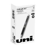 Uniball 207 Retractable Gel Pens Micro Point (0.38mm) Black Ink 12 Count