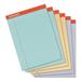 Universal Perforated Writing Pads Wide/Legal Rule 8.5 x 11.75 Assorted Sheet Colors 50 Sheets 6/Pack -UNV35878