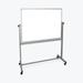 Luxor 48 W x 36 H Double-Sided Magnetic Whiteboard Silver Aluminum Frame