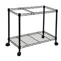 Oceanstar Portable 1-Tier Metal Rolling File Cart with Swivel Casters 24 L x 12.4 W x 22 H inches Black Color