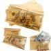 10 X $100 Dollar Bill Envelope Money Card Gift Gold Foil Plated Banknote Sleeve