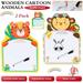SHELLTON Wooden Small Dry Erase White Board Portable Dry Erase Lap Board with Line Double Sided Personal Whiteboard for Students Learning Painting and Writing(2 Pack)
