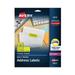 High-Visibility Permanent Laser Id Labels 1 X 2 5/8 Neon Yellow 750/pack | Bundle of 2 Packs