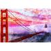 Golden Gate Bridge San Francisco Sky Clouds Misty Watercolor Painting Print Home Decor Poster 20x30