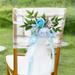 Wedding Chair Decorations Rustic Aisle Chair Decor Artificial Flowers with Ribbons Vintage Wedding Floral Decor