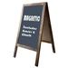 Tektrum Large Sturdy Vintage Rustic Wood Magnetic Double-Side Sidewalk A-Frame Sandwich Chalkboard Sign Board 20 x40 Free Standing Easy Erase Writing Surface for Shops Pubs - Natural Wood Finish