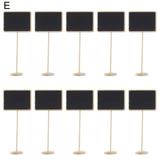 Grandest Birch 10Pcs Mini Chalkboards Creative Shape Eye-catching Wood Small Chalkboard Message Notice Blackboard with Stand for H