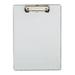 2PK Universal Plastic Brushed Aluminum Clipboard Portrait Orientation 0.5 Clip Capacity Holds 8.5 x 11 Sheets Silver (40303)