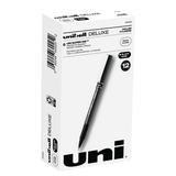 Uniball Deluxe Rollerball Pens Micro Point (0.5mm) Black Ink 12 Count