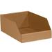 Box Partners Open Top Bin Boxes 8 x 12 x 4 1/2 Kraft 50/Bundle BINMT812K