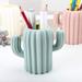 Plastic Pen Holder Stand for Desk Cute Cactus Desk Pencil Cup Pot Desktop Organizer Makeup Brush Holder