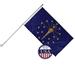 Indiana State Flag and 6ft Flagpole with Wall Mounting Bracket - 3ft x 5ft Knitted Polyester Flag State Flag Collection Flag Printed in The USA