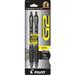 Pilot G2 Retractable Premium Gel Ink Roller Ball Pens Bold Point Black 2 ea (Pack of 3)