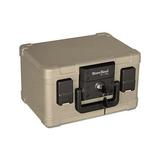 Fire and Waterproof Chest 0.15 cu ft 12.2w x 9.8d x 7.3h Taupe