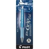 Pilot Dr. Grip Retractable Gel Rollerball Pens - Fine Pen Point - 0.7 mm Pen Point Size - Refillable - Retractable - Black Gel-based Ink - Ice Blue Barrel - 1 Each | Bundle of 5 Each