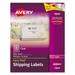 Avery Matte Clear Easy Peel Mailing Labels w/ Sure Feed Technology Laser Printers 3.33 x 4 Clear 6/Sheet 50 Sheets/Box (5664)