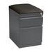 Hirsh 20 inch Deep Letter Width Mobile Pedestal File Cabinet 2 Drawer Box-File with Seat Cushion for Home and Office Charcoal/Black