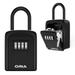 ORIA Key Lock Box Waterproof Wall Mounted Key Safe Box 4 Digit Combination Key Storage Lock Box 5 Keys Capacity Black