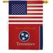 US Tennessee House Flag Regional States United State American Country Decoration Banner Small Garden Yard Gift Double-Sided Made In USA 28 X 40