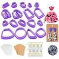 Yous Auto Polymer Clay Cutters Multi Shapes Clay Polymer Cutters with Earring Hooks and Jump Rings 118Pcs Clay Cutters Set Polymer Clay Plastic Jewelry DIY Jewelry