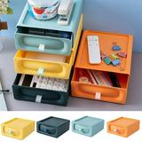 Travelwant Stackable Storage Drawers Desktop Stacking Drawers Storage Containers with Drawers Plastic Drawer Organizer for Countertop Drawers Desk Organizer for Makeups Art Supplies Jewelry