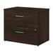 Office 500 36W 2 Drawer Lateral File Cabinet in Black Walnut - Engineered Wood