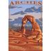 Arches National Park Utah Delicate Arch Painterly Series Lantern Press Artwork