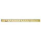 Wood Yardstick With Metal Ends 36 Long. Clear Lacquer Finish | Bundle of 2 Each