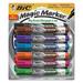 Bic Corporation GELITP121AST Low Odor & Bold Writing Dry Erase Marker- Chisel Tip - Assorted