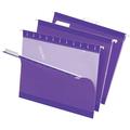 Colored Reinforced Hanging Folders Letter Size 1/5-Cut Tab Violet 25/box | Bundle of 5 Boxes