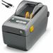 Zebra ZD410 Direct Thermal Desktop Printer - USB and USB Host Modular Connectivity Slot - 2.2-Inch Max Print Width 203 DPI Monochrome Barcode Label Printer ZD41022-D01000EZ YKGAV printer cable