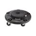 Brute Round Twist On/Off Dolly 250 lb Capacity 18 dia x 6.63 h Fits 20-55 Gallon BRUTE Containers Black