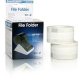 Slp-Flw Self-Adhesive File Folder Labels 0.56 X 3.43 White 130 Labels/roll 2 Rolls/box | Bundle of 5 Boxes
