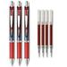 Pentel EnerGel Deluxe RTX Liquid Gel Ink Pen Set Kit Pack of 3 with 4 Refills (Red - 0.5mm)