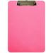 JAM Plastic Clip Boards Pink Clipboards 12/Pack 9 x 12.5