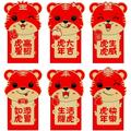 Relax love 2022 New Year Red Envelopes Chinese Money Envelope New Year Of The Tiger Hong Bao for New Year Birthday Wedding 17x9cm 6pcs