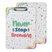 Inkdotpot Dry Erase Double Sided Dry Erase Double Sided Clipboard Letter Size Printed Paperboard Clipboard w/Low Profile Clip 9X15 With Free Marker & Duster