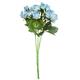 ROBOT-GXG 15 Head Artificial Flowers Bouquet Faux Ornament Fake Rose Decor Wedding Home Party Decoration Blue