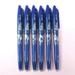 Pilot Frixion Blue Erasable 0.7mm Fine Point Roller Ball Gel Ink Pens - 6 Pack 31551