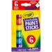 Crayola Washable Paint Sticks - 6 / Pack - Red Orange Yellow Blue Green Purple | Bundle of 2 Packs