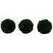 Admired By Nature Faux Preserved Artificial Boxwood Ball Topiary Plant Green 5 Set of 3