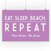 Stone Harbor New Jersey - Eat Sleep Beach Repeat - Simply Said - Lantern Press Artwork (24x36 Giclee Gallery Print Wall Decor Travel Poster)