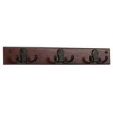 Wooden Mallet 3 Double Prong Hook Rail/Coat Rack