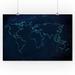 World Map Illustration A-91610 (16x24 Giclee Gallery Print Wall Decor Travel Poster)