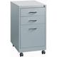 Scranton & Co Modern 19 3-Drawer Metal Home Office Mobile Pedestal File in Gray