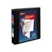 Heavy-Duty Non Stick View Binder with DuraHinge and Slant Rings 3 Rings 1.5 Capacity 11 x 8.5 Black 5400