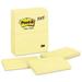 Post-it Original Pads in Canary Yellow 3 x 5 100 Sheets/Pad 12 Pads/Pack (655YW)