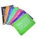3 Ring Zipper Pencil Pouch 7 Pack Colorful Fabric Pencil Case Sturdy and Durable Binder Pouch with Clear Window Suitable for Office Workers/Students