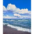 View of lakeshore against cloudy sky Great Sand Bay Lake Superior Keweenaw Peninsula Upper Peninsula Alger County Michigan USA Poster Print by Panoramic Images (20 x 18)